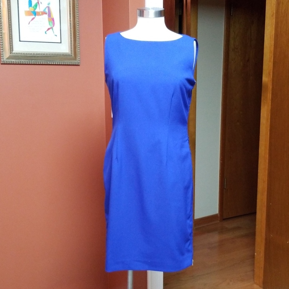 Calvin Klein royal blue sleeveless dress